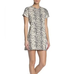 Pam & Gela Snakeskin Print Tee Shirt Dress